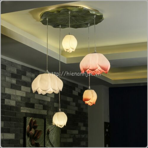Đèn trang trí cổ điển hoa sen trung quốc