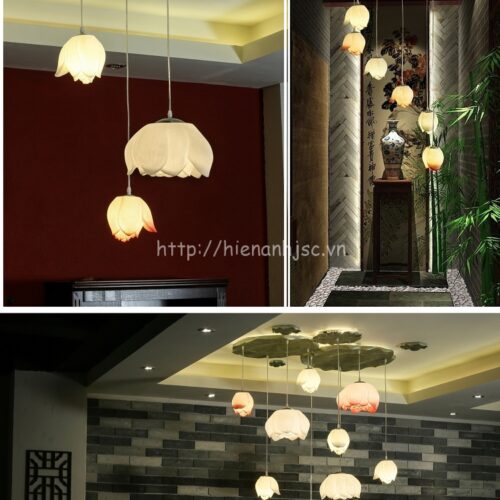 Đèn trang trí cổ điển hoa sen trung quốc