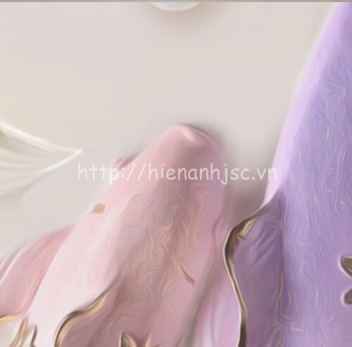 Tranh dán tường cá chép 5D đẹp