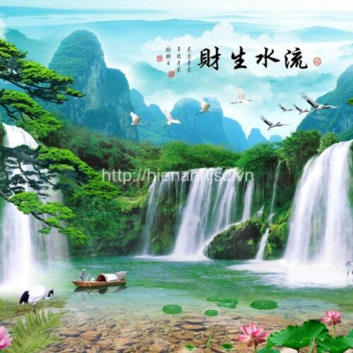 tranh dan tuong 5d tranh thac nuoc trung quoc 2