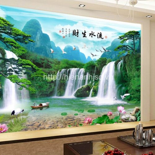 tranh dan tuong 5d tranh thac nuoc trung quoc 3