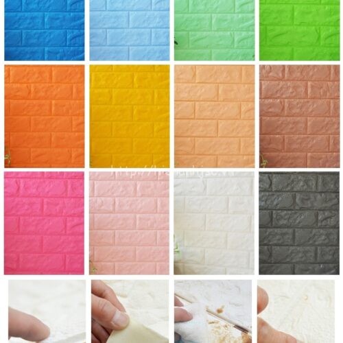 Xốp dán tường giả gạch cao cấp 3D089 - 12 màu sắc lựa chọn 7 3D089-1-giay dan tuong 3d gia gach, xop gia gach