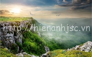 Giúp chủ nhà như sống hòa với thiên nhiên nhờ giấy dán tường 4 Tranh phong cảnh thiên nhiên 5D