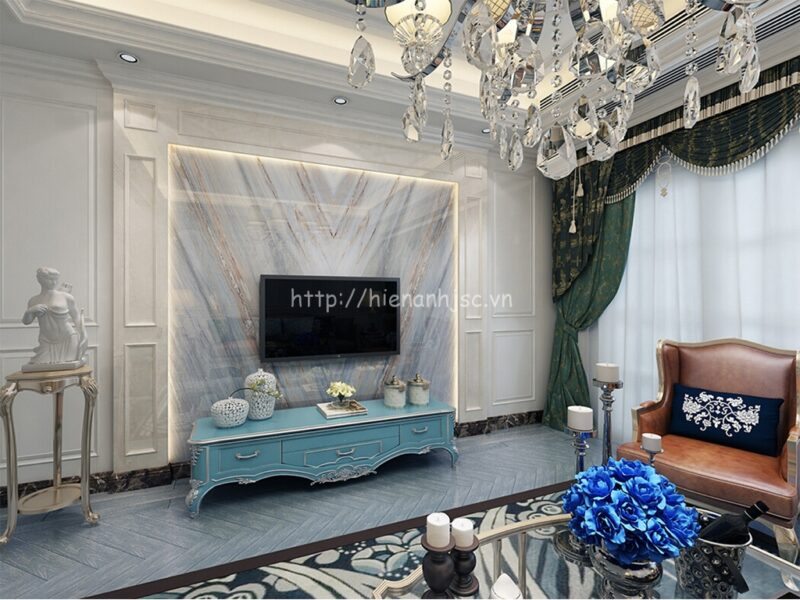 5D045-2-tranh gia dan tuong 5D da sau ke tivi