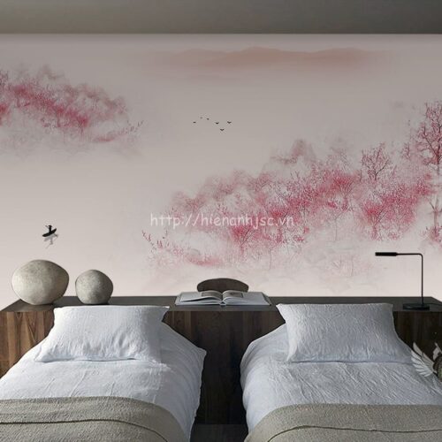 5D046-3-Tranh 3D dán tường rung dao trong suong mu