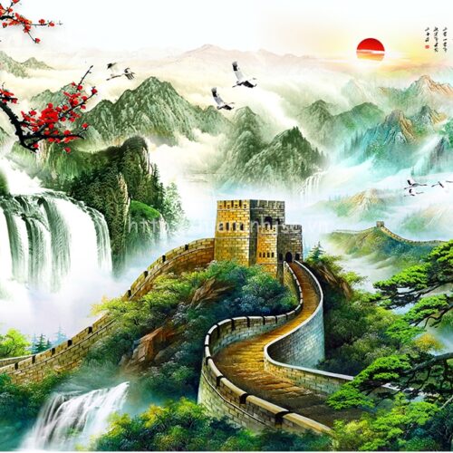 5D050-5- Tranh dan tuong boi canh van ly truong thanh