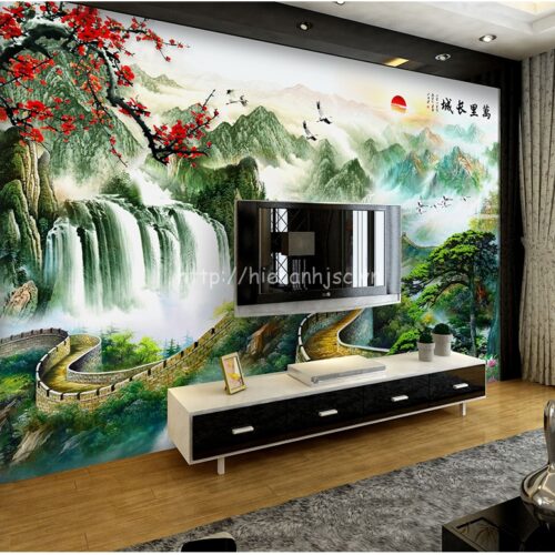 5D050-5- Tranh dan tuong boi canh van ly truong thanh