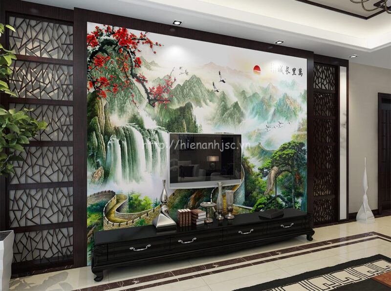 5D050-5- Tranh dan tuong boi canh van ly truong thanh