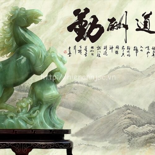 Tranh dán tường 5D - Tranh ngựa giả ngọc phong cách Trung Quốc 5D053 5 5D053-3-tranh ngua gia ngoc phong cach trung quoc