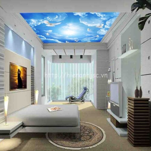 5D058-1-tranh bau troi xanh may trang, chim bo cau - Copy (4)