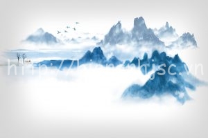 5D066 6 tranh ho nui suong mo