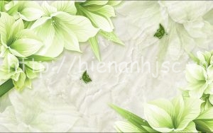 5D067 2 tranh hoa gia da Marble xanh