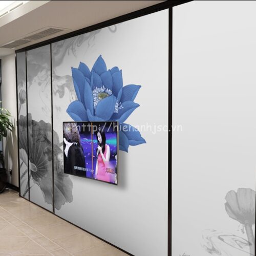 5D068 2 tranh hoa sen xanh