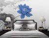 Tranh dán tường hoa sen xanh phòng ngủ - 5D068