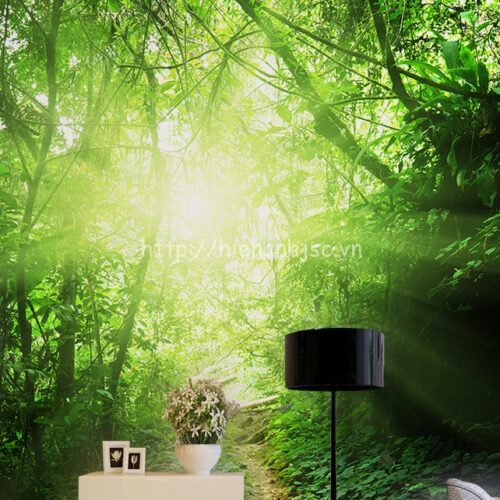Tranh dán tường 5D - Tranh đường mòn trong rừng xanh 5D076 5 5D076-2-tranh duong mon rung xanh