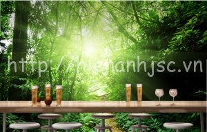 5D076-4-tranh duong mon rung xanh