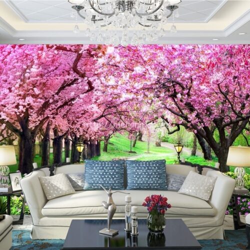 Tranh hoa anh đào 5D dán tường - 5D079