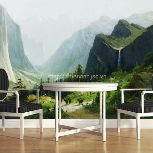 Tranh dán tường 5D - Tranh núi phong thủy 5D039 6 5d039-5-tranh dan tuong nui phong thuy