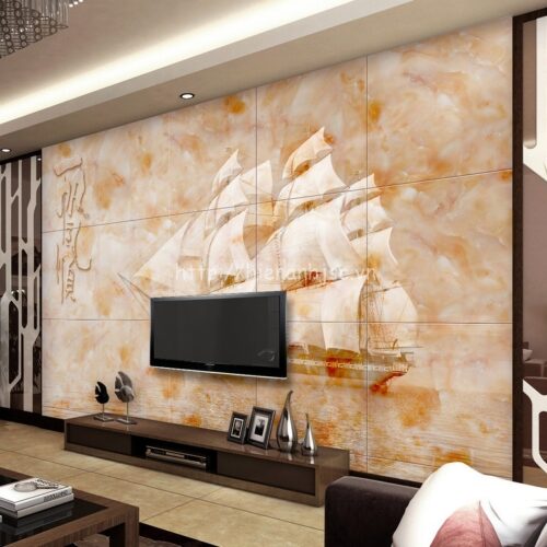 Tranh dán tường 5D - Tranh thuận buồm xuôi gió giả đá cẩm thạch 5D063 6 6D063-1-tranh thuan buom xuoi gio gia da cam thach - Copy (6)