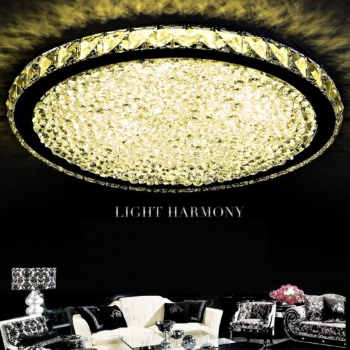 DTT015-2-đèn trần trang trí ánh sáng pha lê tròn hiện đại