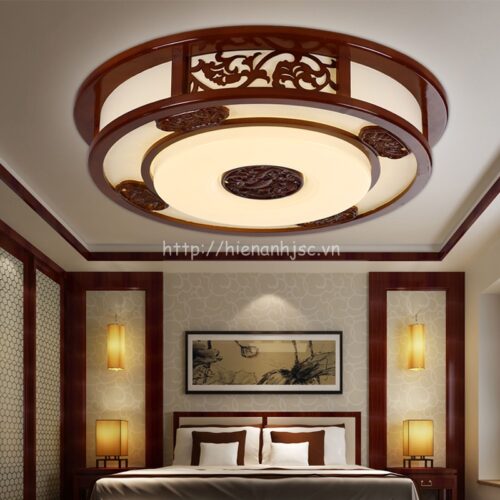 Đèn trần trang trí hình tròn chất liệu gỗ phong cách Trung Hoa DTT026 5 DTT026-2-den tran trang tri hinh tron chat lieu go phong cach trung hoa