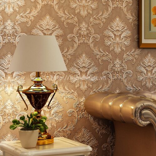 Giấy dán tường 3D - Họa tiết hoa văn dập nổi phong cách châu Âu 3D091 5 3D091-2-giay dan tuong 3d hoa tiet hoa van dap noi vintage