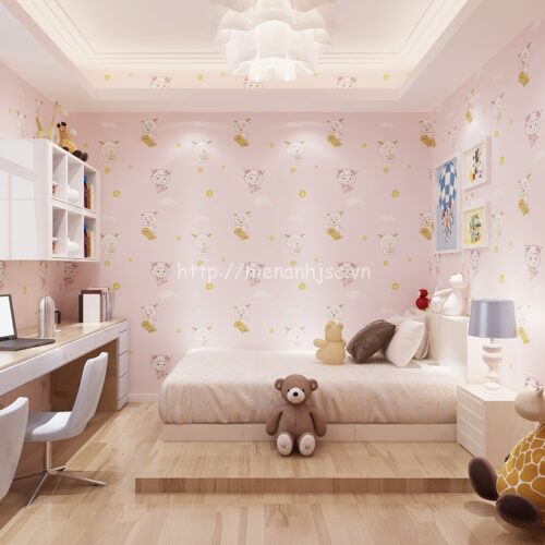 Giấy dán tường 3D - Họa tiết cừu vui vẻ cho bé 3D107 5 3D107-1-giay dan tuong 3d hoa tiet cuu de thuong