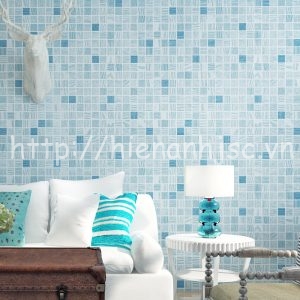 3D129-1-giay dan tuong 3d hoa tiet o vuong nho hien dai