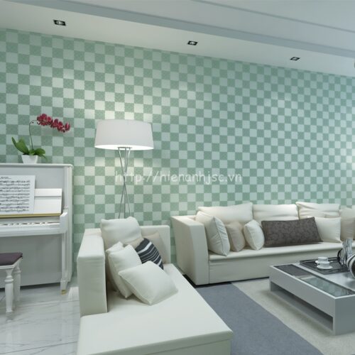 3D133-3-giay dan tuong 3d hoa tiet o vuong sang trong