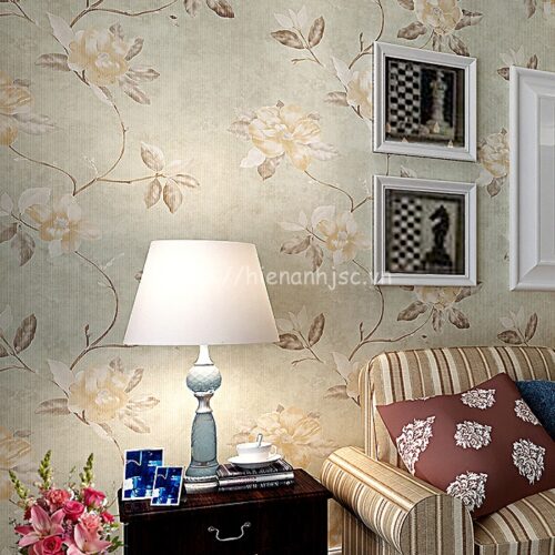 Giấy dán tường 3D - Họa tiết hoa mẫu đơn phong cách Mỹ 3D134 4 3D134-1-giay dan tuong 3d hoa tiet hoa mau don phong cach my