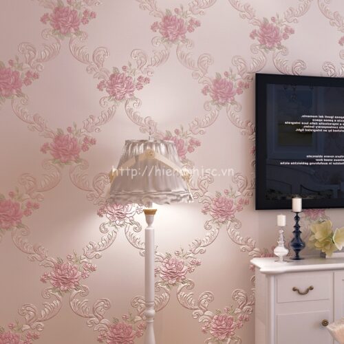3d103-4-giay dan tuong 3d vuon hoa phong cach chau au