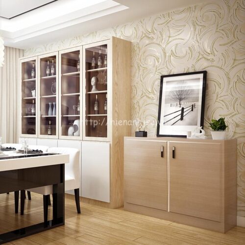 3d109-2-giay dan tuong 3d boi canh vong tron nen lua truu tuong