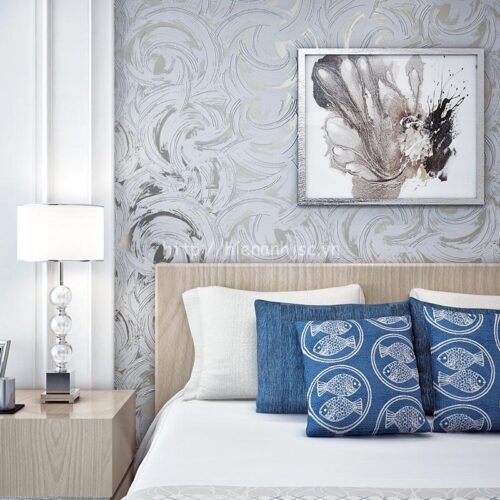 3d109-3-giay dan tuong 3d boi canh vong tron nen lua truu tuong