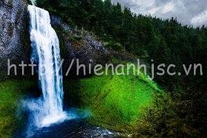 Tranh thác nước 5D đẹp cho phòng khách sang trọng 3 Tranh dan tuong phong canh thac nuoc 06