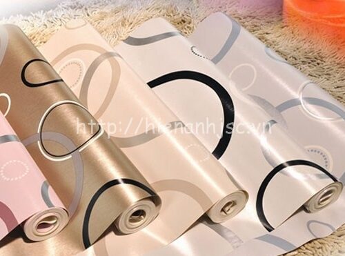 3D150-2-giay dan tuong 3d hoa tiet vong tron hien dai