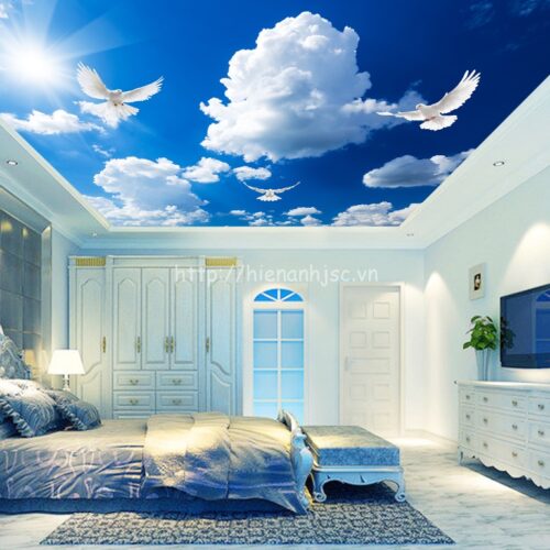 Tranh dán trần nhà 5D đẹp giá rẻ - 5D088