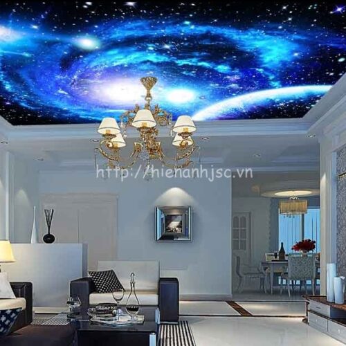 Tranh dán tường 5D - Tranh dán trần tinh vân vũ trụ 5D094 5 5D094-3-tranh dan tuong boi canh vu tru