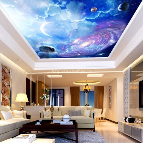 Tranh dán tường 5D - Tranh dán vũ trụ thiên hà 5D095 3 5D095-3-tranh dan tran vu tru