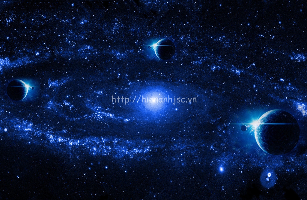 Tranh dán tường 5D - Tranh dán trần tinh vân vũ trụ galaxy 5D091
