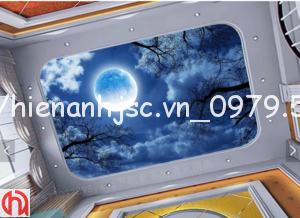 Tranh dán trần bầu trời về đêm đẹp ấn tượng