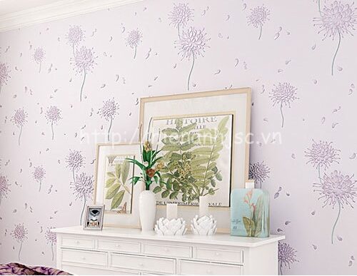 3D164-12-giay dan tuong 3d hoa tiet hoa cach dieu phong cach han quoc