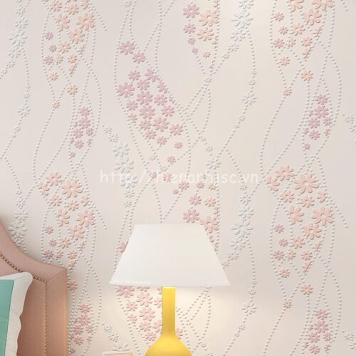 Giấy dán tường 3D - Họa tiết hoa nhỏ độc đáo lãng mạn dập nổi 3D165 9 3D165-0.1-giay dan tuong 3D hoa tiet hoa nho doc dao lang man
