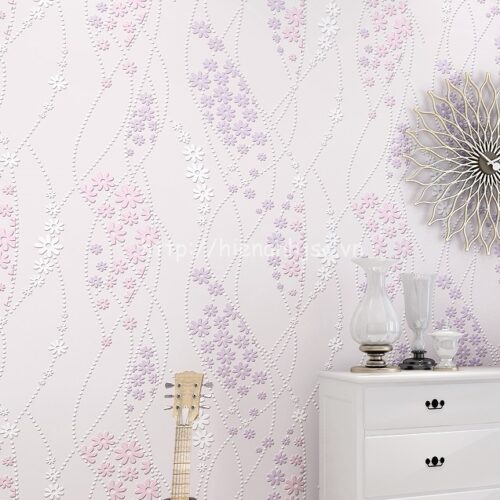 Giấy dán tường 3D - Họa tiết hoa nhỏ độc đáo lãng mạn dập nổi 3D165 8 3D165-0.2-giay dan tuong 3D hoa tiet hoa nho doc dao lang man