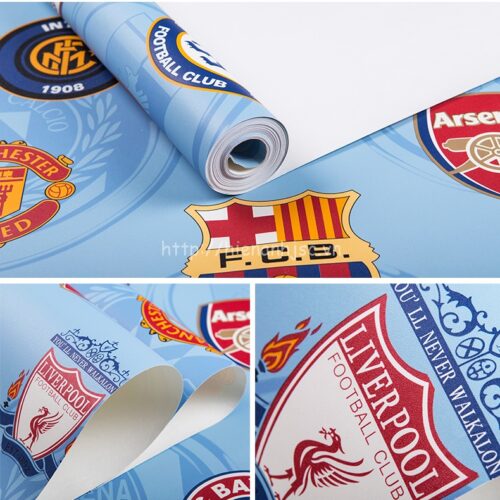 Giấy dán tường 3D - Họa tiết logo bóng đá 3D166 5 3D166-6-giay dan tuong hoa tiet logo bong da