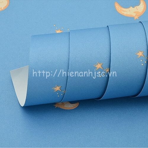 3D178-4-giay dan tuong 3d hoa tiet mat trang, ngoi sao cho phong ngu