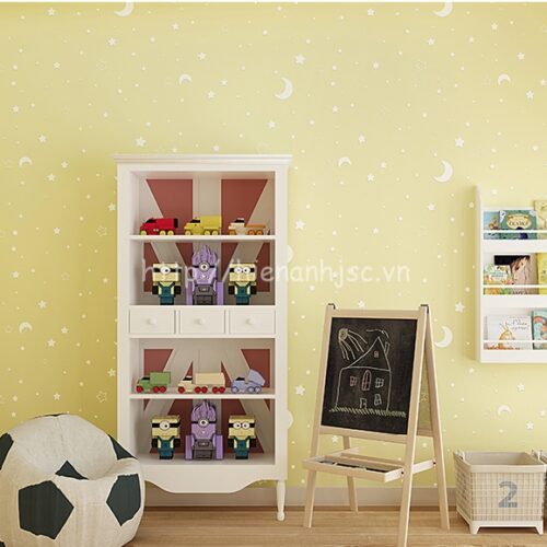 Giấy dán tường 3D - Họa tiết trăng sao dạ quang phát sáng 3D182 9 3D182-6-giay dan tuong 3d hoa tiet trang huynh quang phat sang dac biet