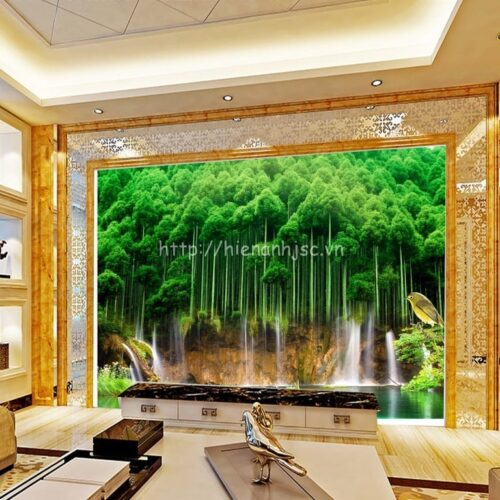 Tranh dán tường 5D - Bối cảnh rừng cây hùng vĩ 5D092 5 Tranh dán tường công viên bách thảo - 5D092