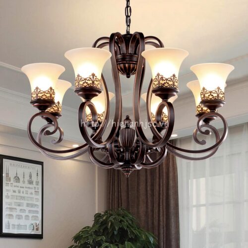 Đèn chùm trang trí cổ điển phong cách Châu Âu DTT032 5 DTT032-1-den chum co dien phong cach chau au
