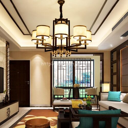 DTT033-6-Den chum trang tri phong khach hien dai kieu dang Tay Au