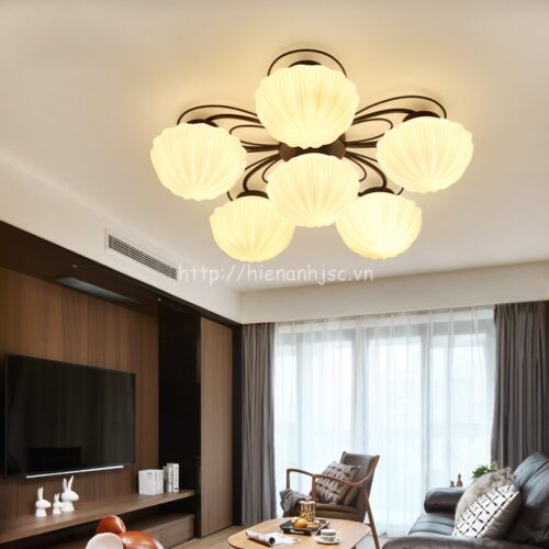 Đèn trần trang trí phòng khách phong cách Bắc Âu DTT034 7 DTT034-3-Den tran LED phong khach phong cach Bac Au
